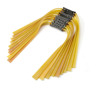 Goldenrod Marksman® 1.5MM Powerful Fast Rebound 24CM Slingshot Replacement Flat Rubber Band Natural Latex Catapult Gulel Rubber Bands INDIAN SLINGSHOT