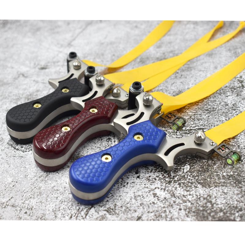 Durable stainless steel slingshot frame with 0.75mm rubber bands, 50 steel balls, and mud balls