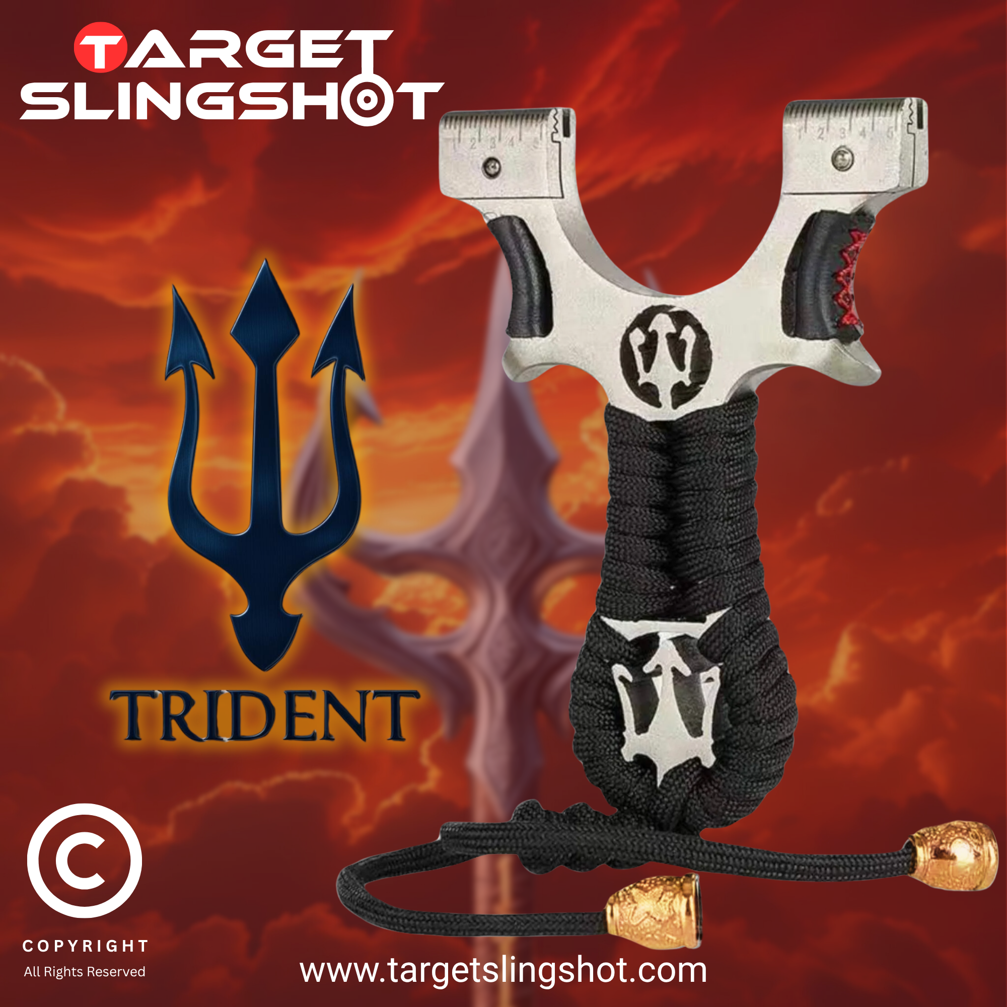 Trident Stainless Steel Laser Slingshot