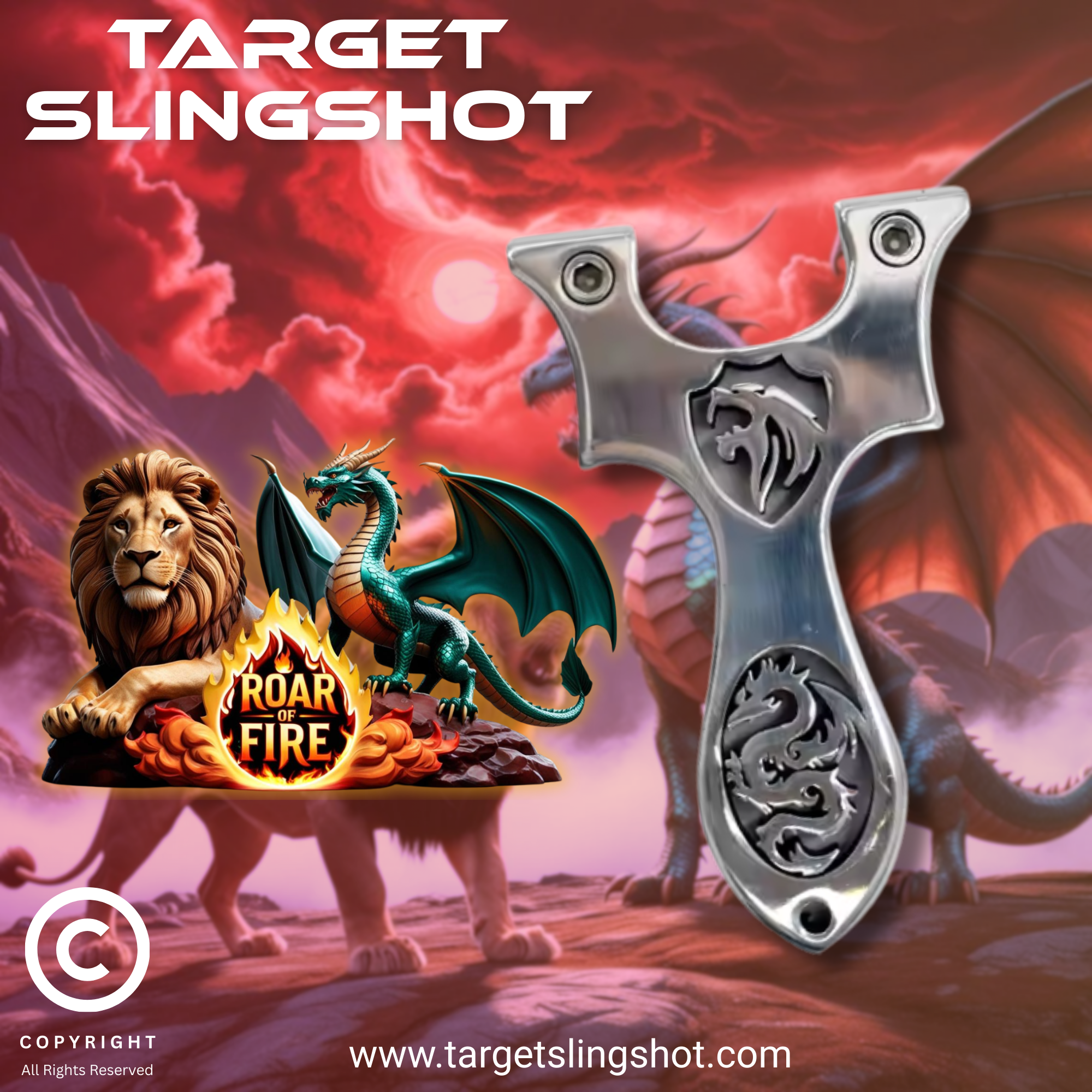 Roar Of Fire Stainless Steel Slingshot
