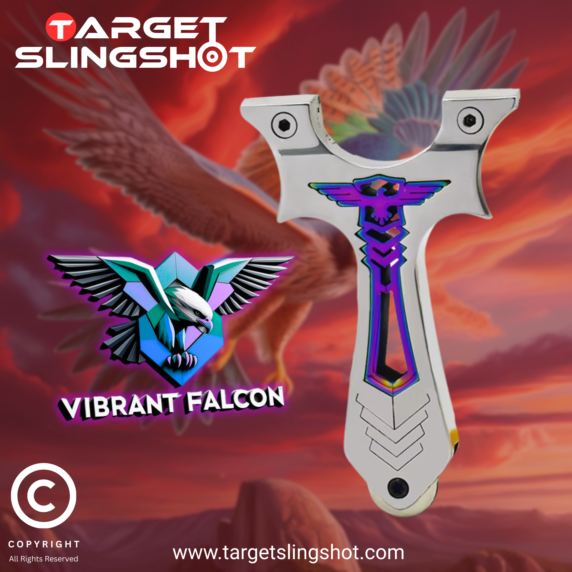 Vibrant Falcon Stainless Steel Magnetic Slingshot