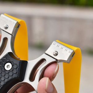 Rosy Brown New Solid Zinc Alloy Resin Black Patch Slingshot INDIAN SLINGSHOT