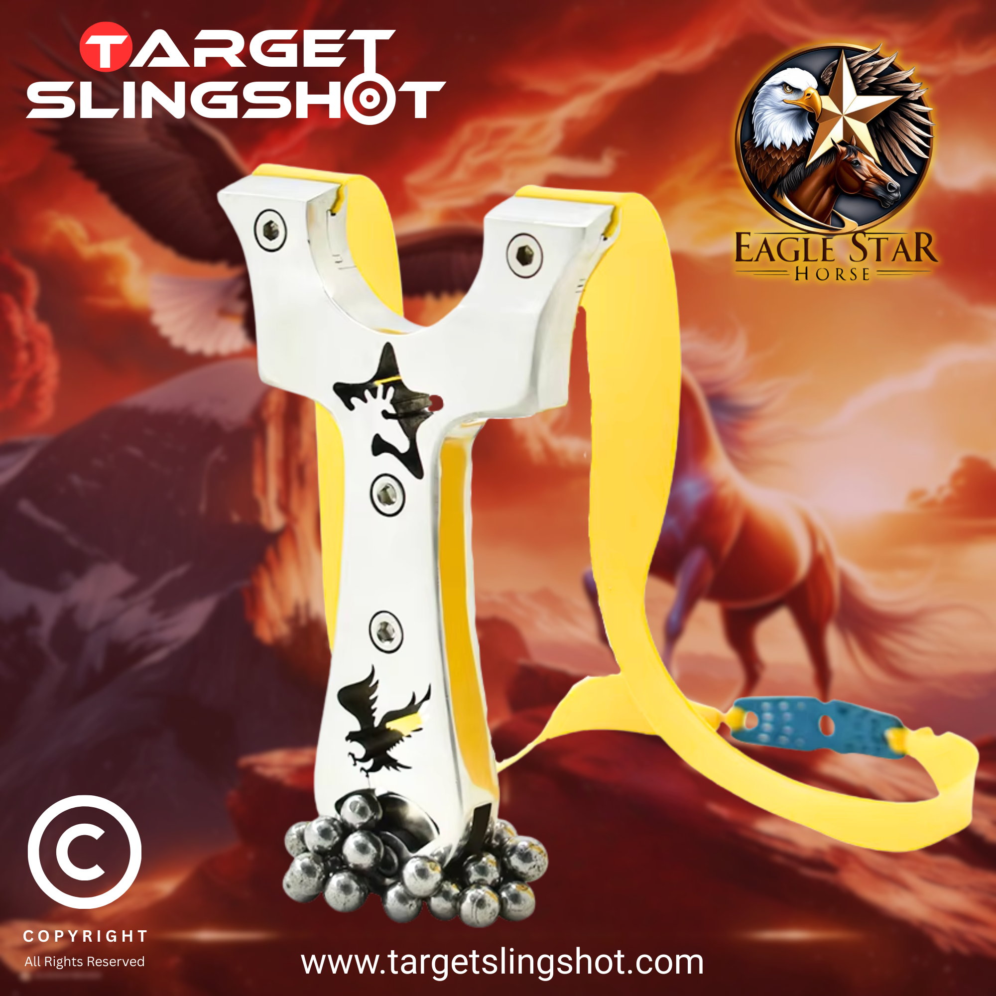 Eagle Horse Stainless Steel Magnetic Slingshot