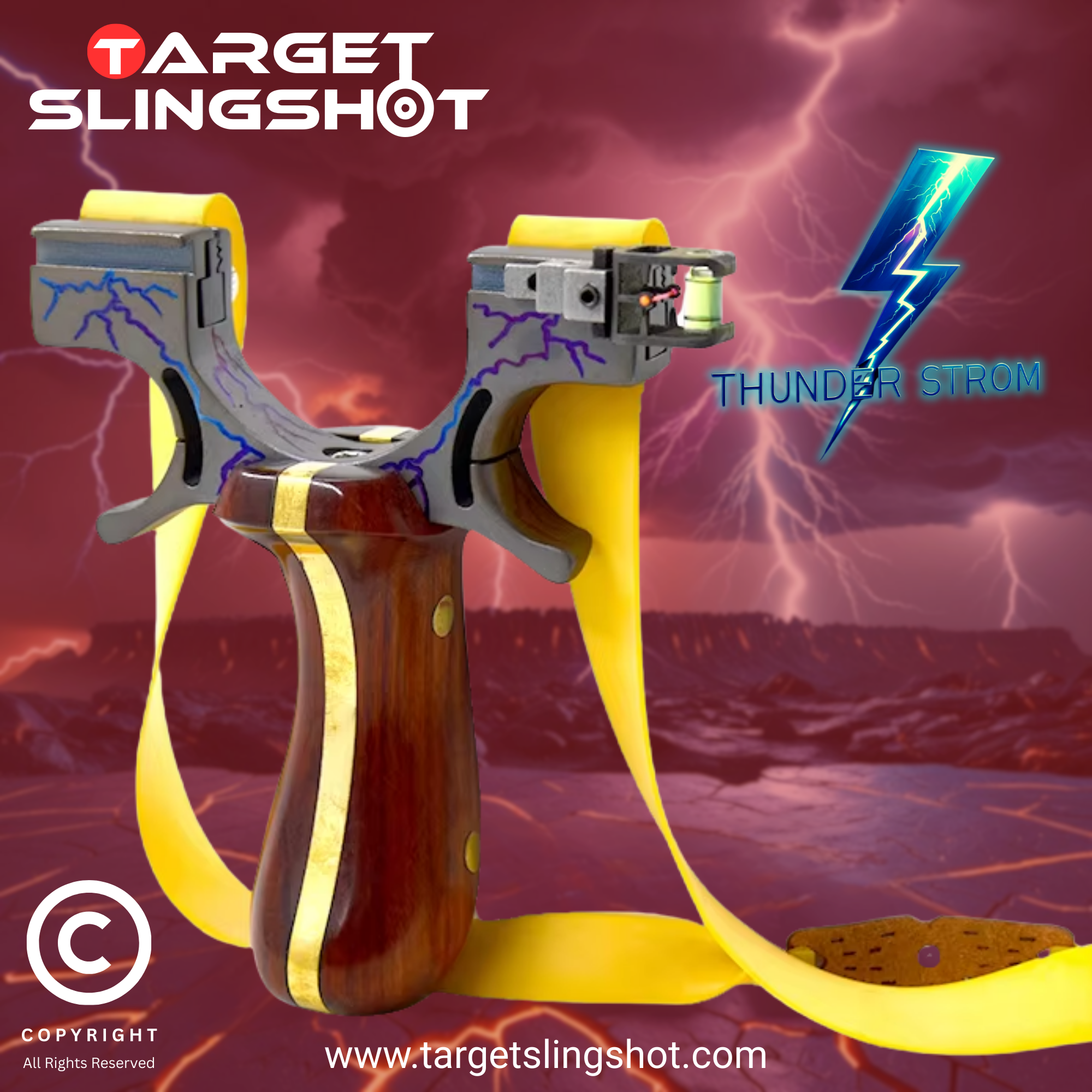 Thunder Strom Titanium Double Screw Slingshot