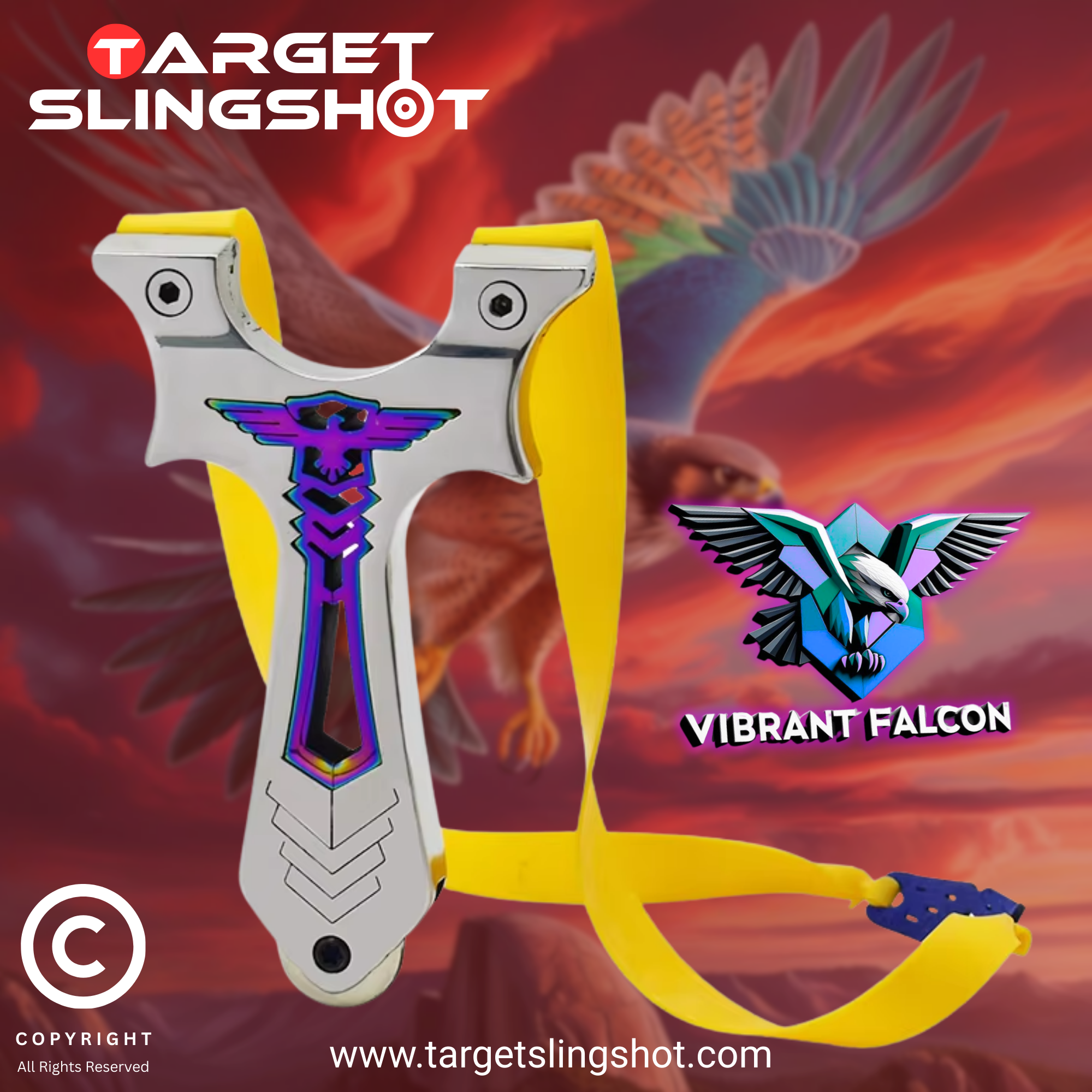 Vibrant Falcon Stainless Steel Magnetic Slingshot