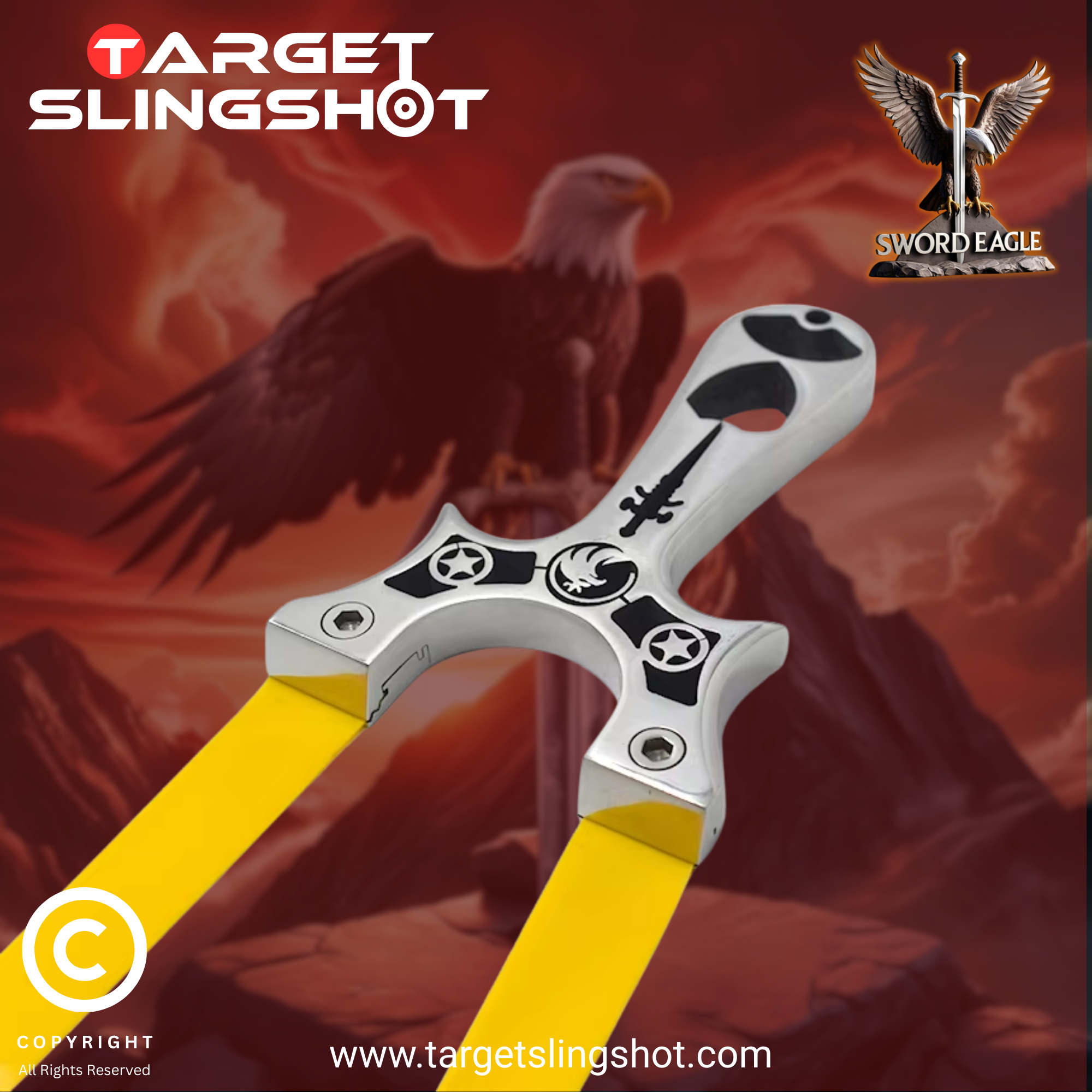 Sword Eagle Stainless Steel Slingshot