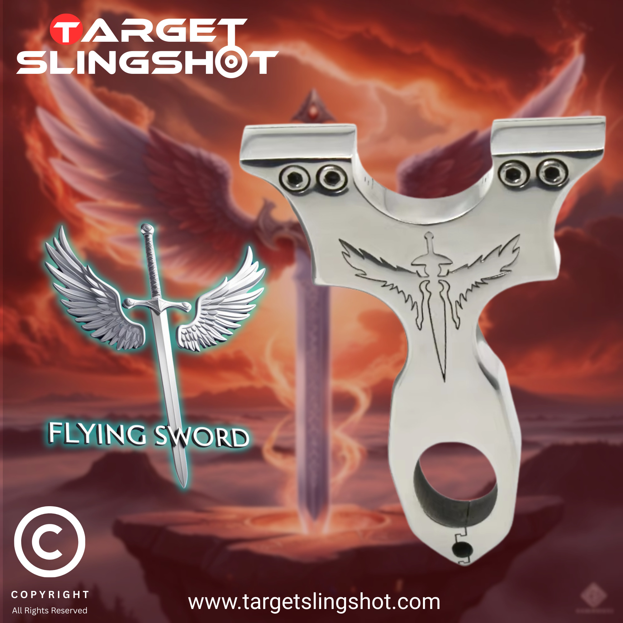 Flying Sword Double Screw Stainless Steel Slingshot
