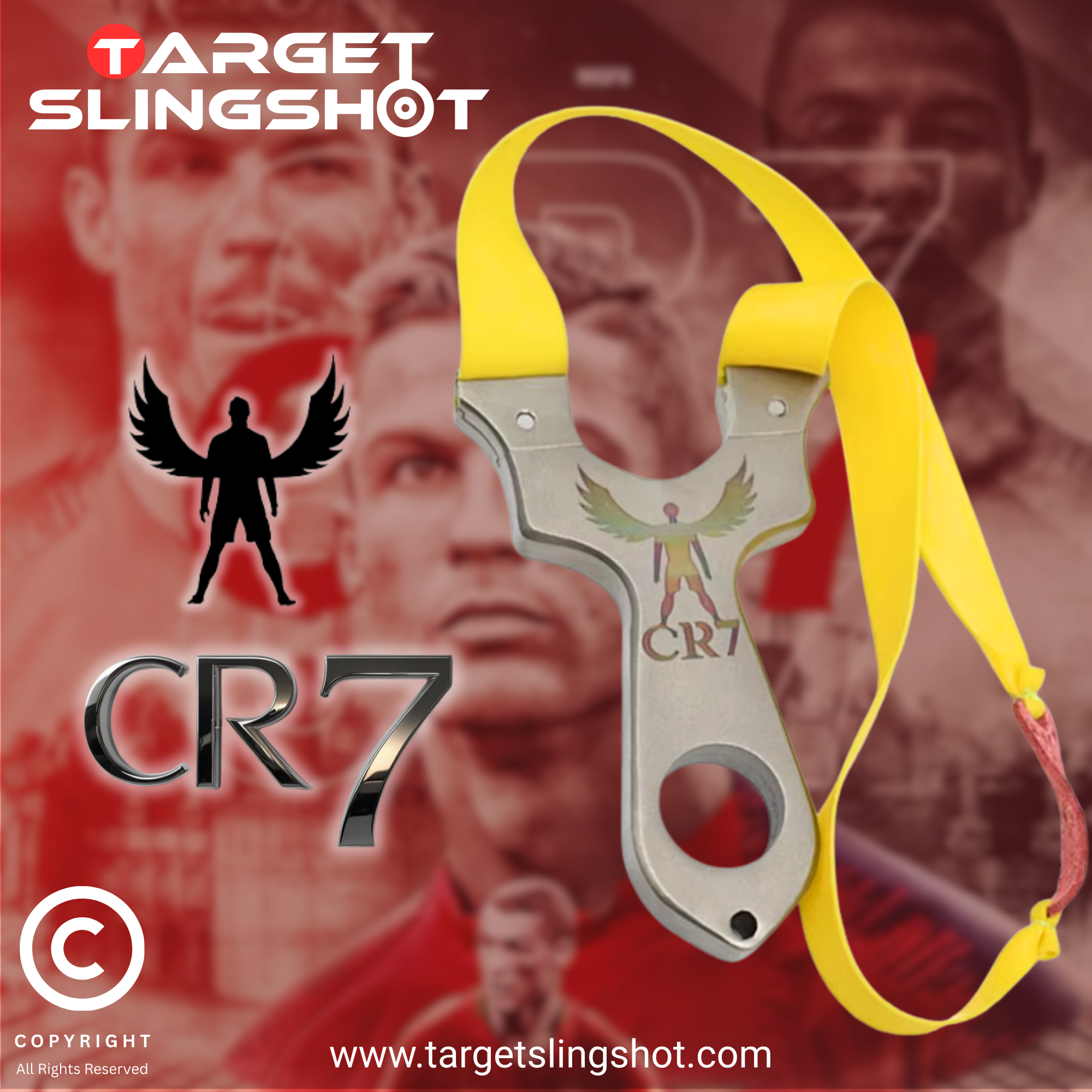 CR7 Powerful 304 Stainless Steel Slingshot