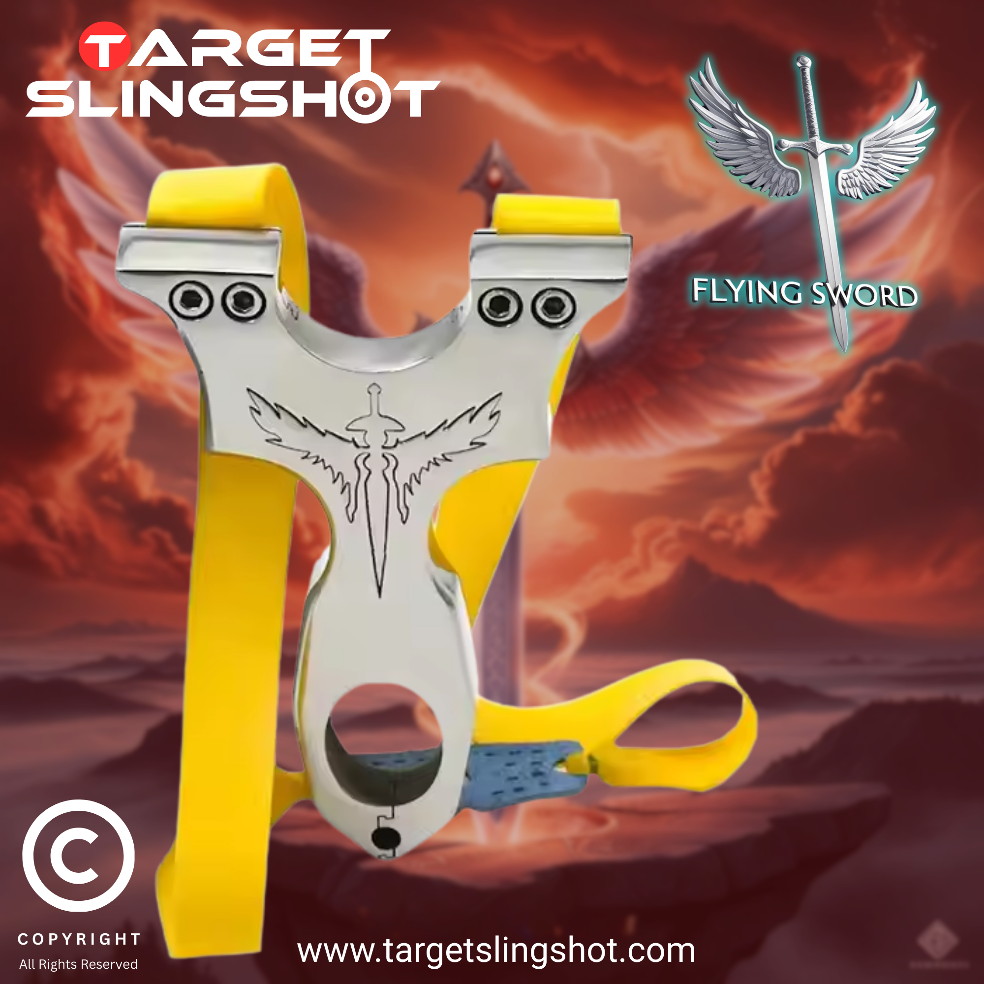Flying Sword Double Screw Stainless Steel Slingshot