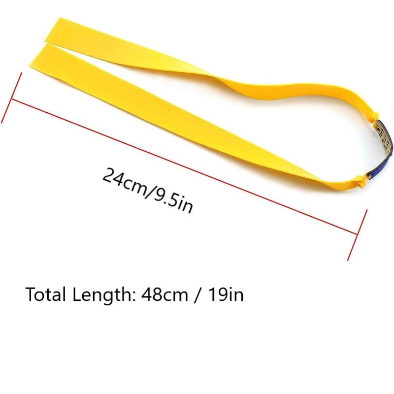 Goldenrod 10 Pieces Slingshot Rubber 24cm length 0.60MM 0.70mm Mid Pull Long Pull Butterfly Slingshot Yellow Flat Rubber Band PIAOYU