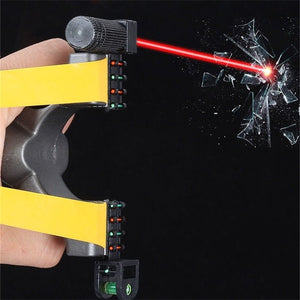 Light Goldenrod 98k Shooting Laser Light Sight Resin Fast Compression High precision Catapult Flat Rubber Band Level Fiber Optic Slingshot