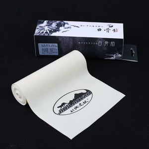 Minimalist white BSB latex slingshot band roll, precision design with customizable cut