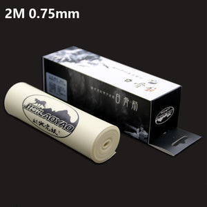 Clean white tone slingshot latex band roll by BSB, cut-to-length design for all frames