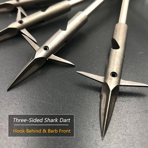 Dark Slate Gray Three Sided Shark Stainless Steel Fishing Darts MARKSMAN