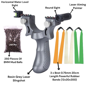 Dim Gray 98K Grey Resin Strong Fiber Slingshot SLINGSTER