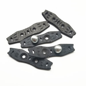 Dim Gray Microfiber Super Fiber Slingshot Pit Pouch with Center Positioning Hole & Double Pits for Locating GM&BW