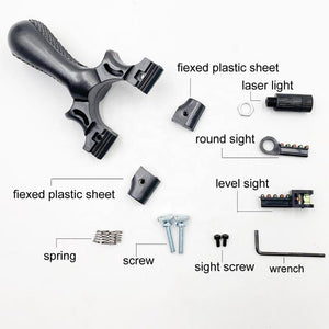 White Smoke 98K Grey Resin Strong Fiber Slingshot SLINGSTER