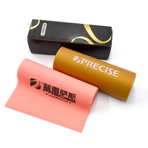 Multicolor slingshot latex flat band by PRECISE, smooth surface finish for consistent draw