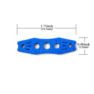 Royal Blue Microfiber Super Fiber Slingshot Pit Pouch with Center Positioning Hole & Double Pits for Locating GM&BW