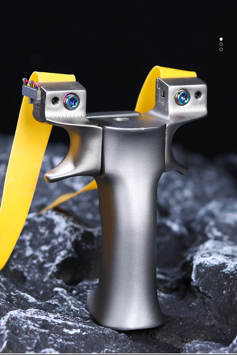 Dark Slate Gray Mascot Aluminum Handle Fast Pressing Elephant Competitive Clip Stainless Steel Outdoor Shooting Slingshot INDIAN SLINGSHOT