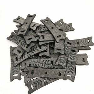 Dim Gray Microfiber Leather Pit Pouches With Center Hole GM&BW