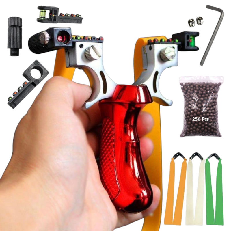 Wheat New Professional Alloy Bow Head Resin Handled Slingshot SLINGSTER