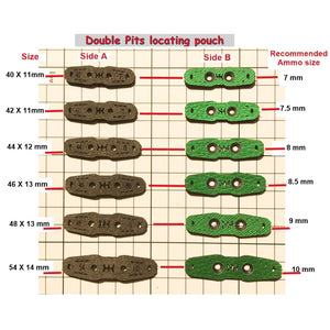 Antique White Microfiber Super Fiber Slingshot Pit Pouch with Center Positioning Hole & Double pits for locating INDIAN SLINGSHOT