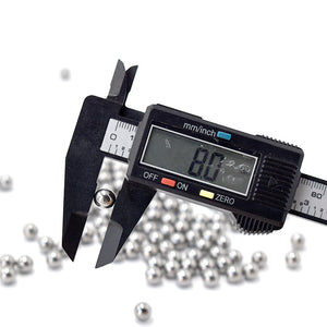 Light Gray Slingshot Steel Ammo Ball Outdoor Shooting Slingshot Accessories 6 mm / 7 mm / 8 mm / 9mm / 10 mm / 11mm / 12mm Stainless High Carbon Steel Balls - 100 Pieces INDIAN SLINGSHOT