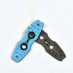 White Smoke Microfiber Super Fiber Slingshot Pit Pouch with Center Positioning Hole & Double Pits for Locating GM&BW