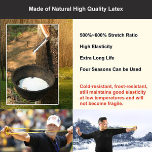 PRECISE multicolor latex band roll for slingshots, 15cm wide flat design