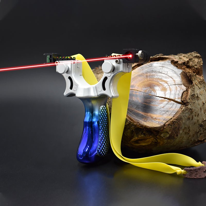 Dark Slate Gray Blue Gradient Precision Shooting Powerful Resin Outdoor Target Shooting Slingshot SLINGSTER