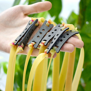 Tan New 24CM Length Mid Pull Rubber Band 0.55mm-1.0mm Thickness High Quality Slingshot Catapult Accessories and Replacement Flat Bands - 1 Set INDIAN SLINGSHOT