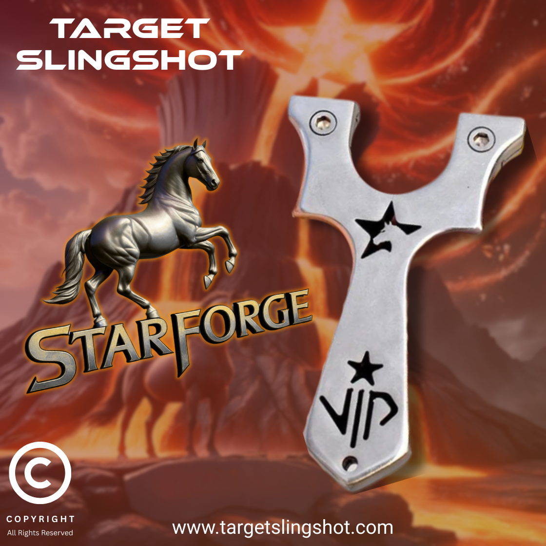 VIP Starforge Stainless Steel Slingshot