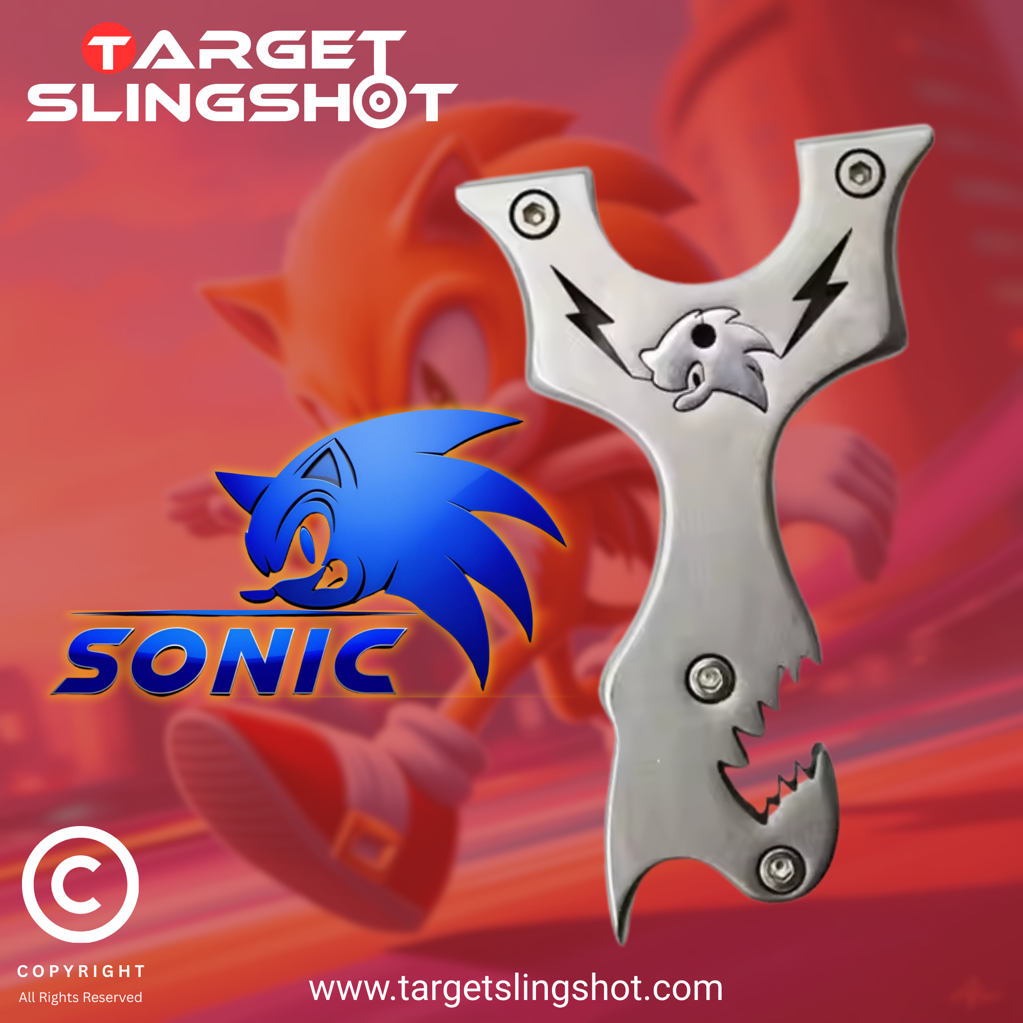 Sonic Design Stainless Steel Slingshot