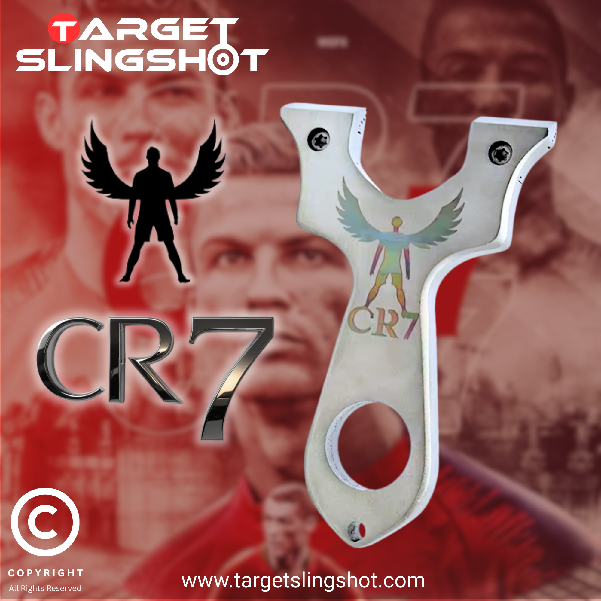 CR7 Powerful 304 Stainless Steel Slingshot