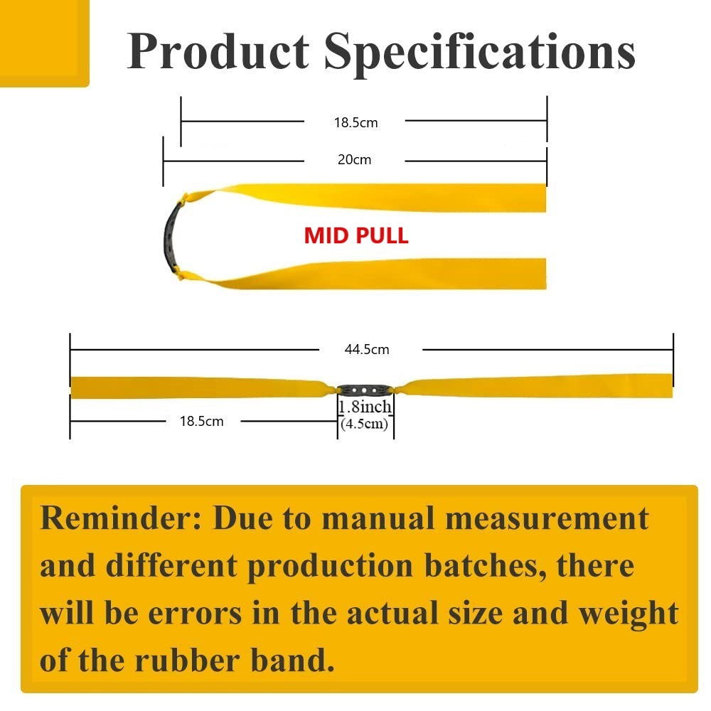 Orange New 20CM Length Mid Pull Rubber Band 0.55MM-1.0mm Thickness High Quality Slingshot Catapult Accessories and Replacement Flat Bands - 1 Piece INDIAN SLINGSHOT