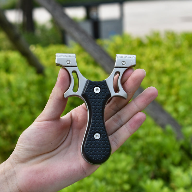 Dark Olive Green New Solid Zinc Alloy Resin Black Patch Slingshot INDIAN SLINGSHOT