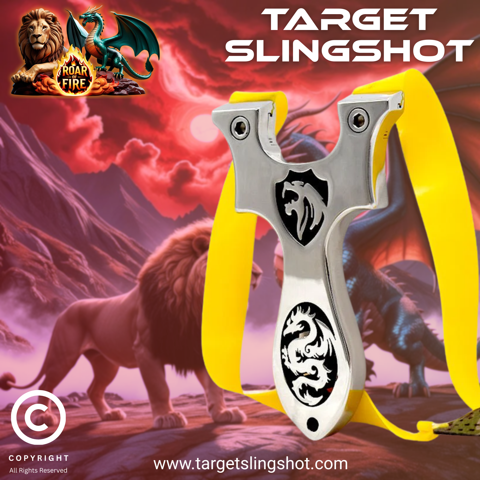 Roar Of Fire Stainless Steel Slingshot