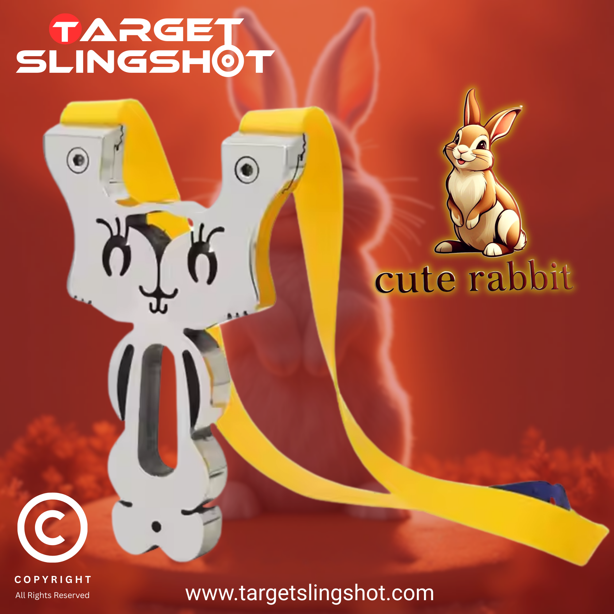 Cute Rabbit Design Stainless Steel Slingshot