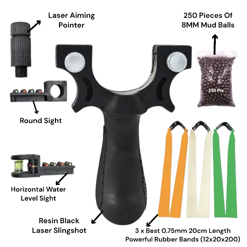 Wheat Hot Selling Black Resin Outdoor Target Shooting 98K Slingshot for Learning Target Practice SLINGSTER