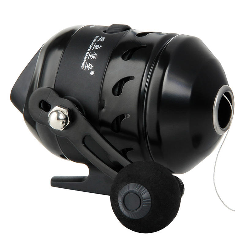 JG25 Black Stainless Steel Enclosed Fishing Reel – TARGET SLINGSHOT