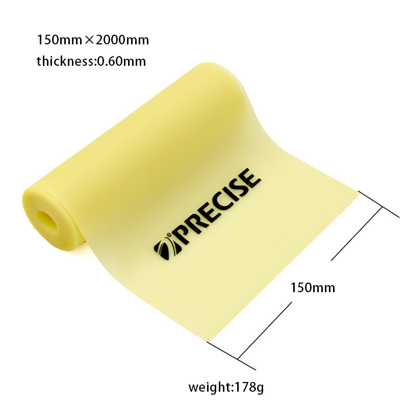 High performance PRECISE slingshot latex band, 2m flat roll with multiple thicknesses