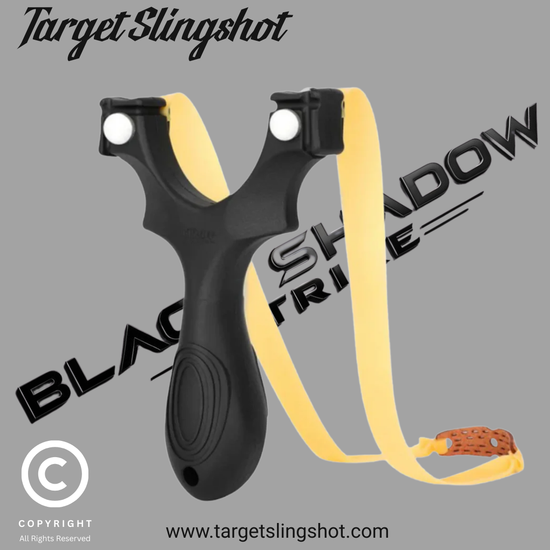 Black Shadow Strike High Quality ABS Resin Dual-Use Slingshot