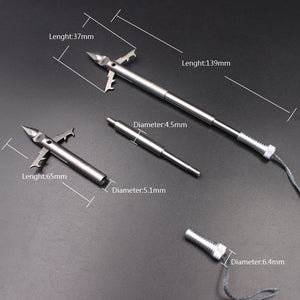 Dim Gray Missile Barb Head Fishing Dart MARKSMAN