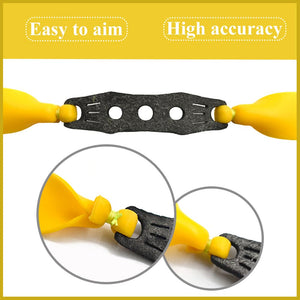 An action shot capturing the moment of release, showcasing the reliable performance of the flat rubber band.