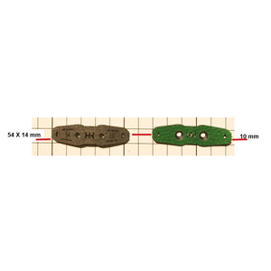 Dark Olive Green Microfiber Super Fiber Slingshot Pit Pouch with Center Positioning Hole & Double Pits for Locating GM&BW