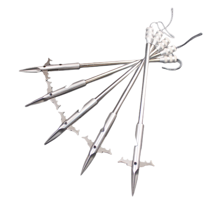 Light Gray Willow Leaf Shark Stainless Steel Fishing Dart MARKSMAN