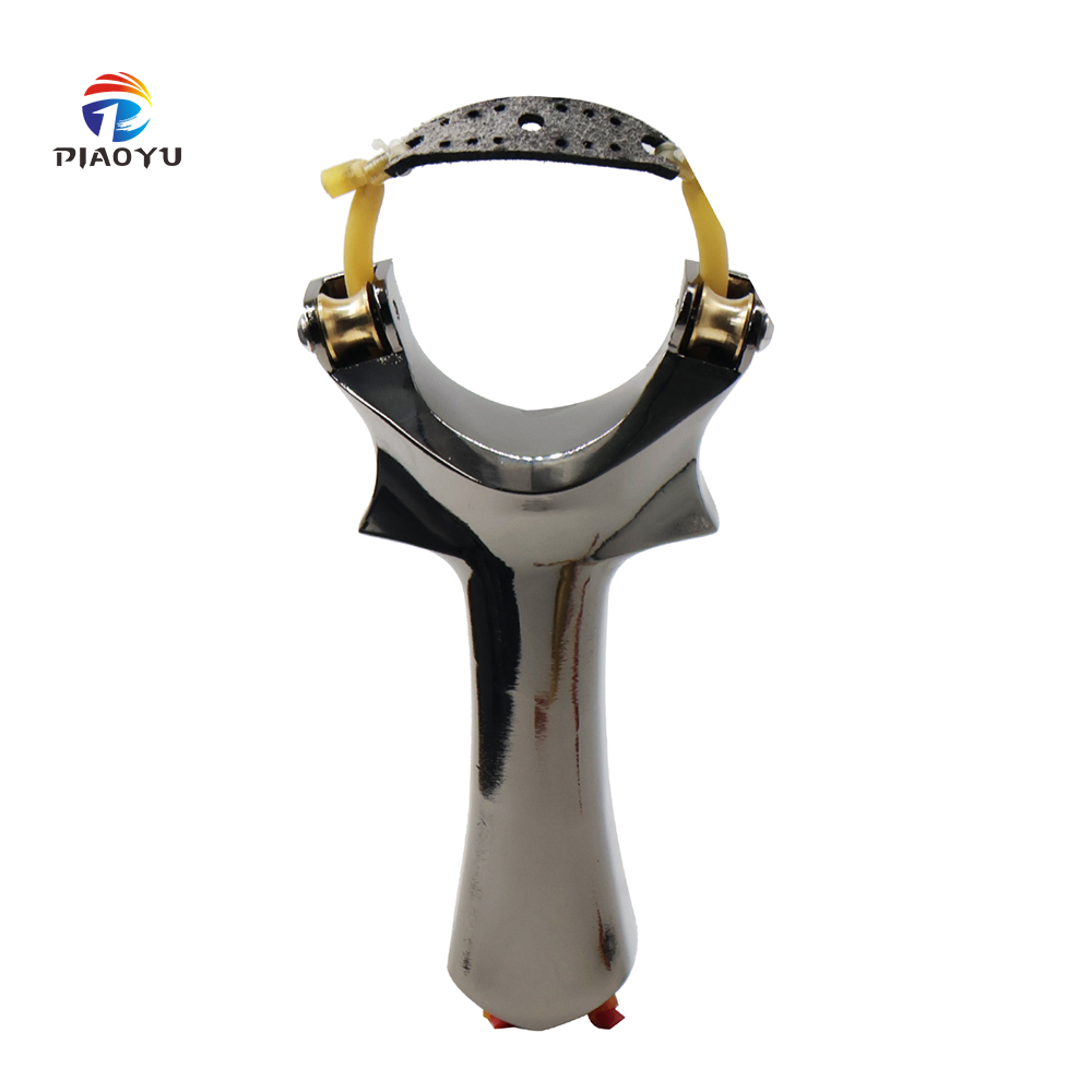 Aluminum Alloy Slingshot With Copper Rubber Band Roller in Bow Head