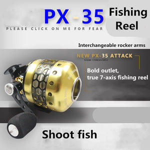 Light Gray PX35 Honeycomb Metal Front Cover Fishing Reel MARKSMAN
